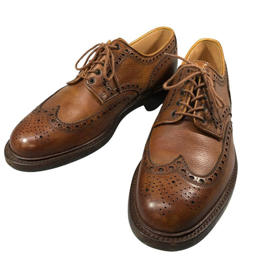 【CROCKETT&JONES】クロケットアンドジョーンズ BANGOR 別注 レザーシューズ ウィングチップ シボレザー ブラウン メンズ UK8E