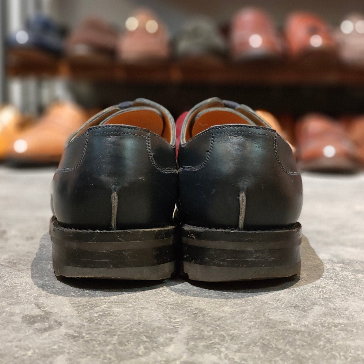 美品【J.M.WESTON】ジェイエムウエストン 641 ゴルフ Uチップ ボックスカーフ ブルー サイズ UK8E 31ラスト 参考定価￥187,000-