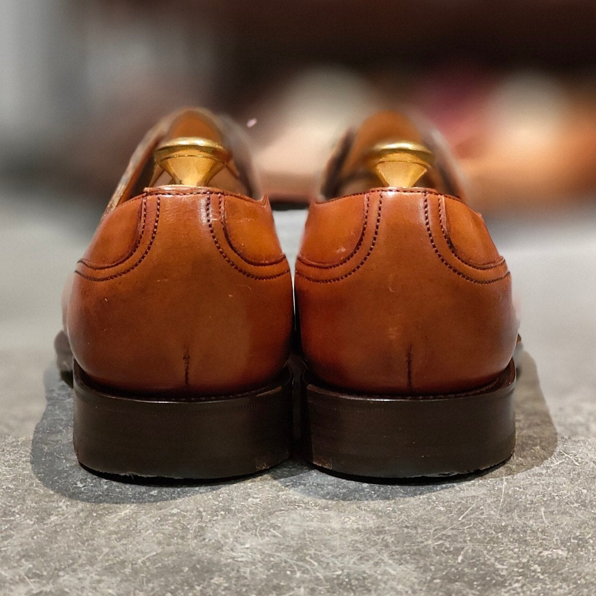 極美品【EDWARD GREEN】エドワードグリーン ドーバー Uチップ カーフ チェスナット サイズ UK6E 32ラスト定価￥324,500-