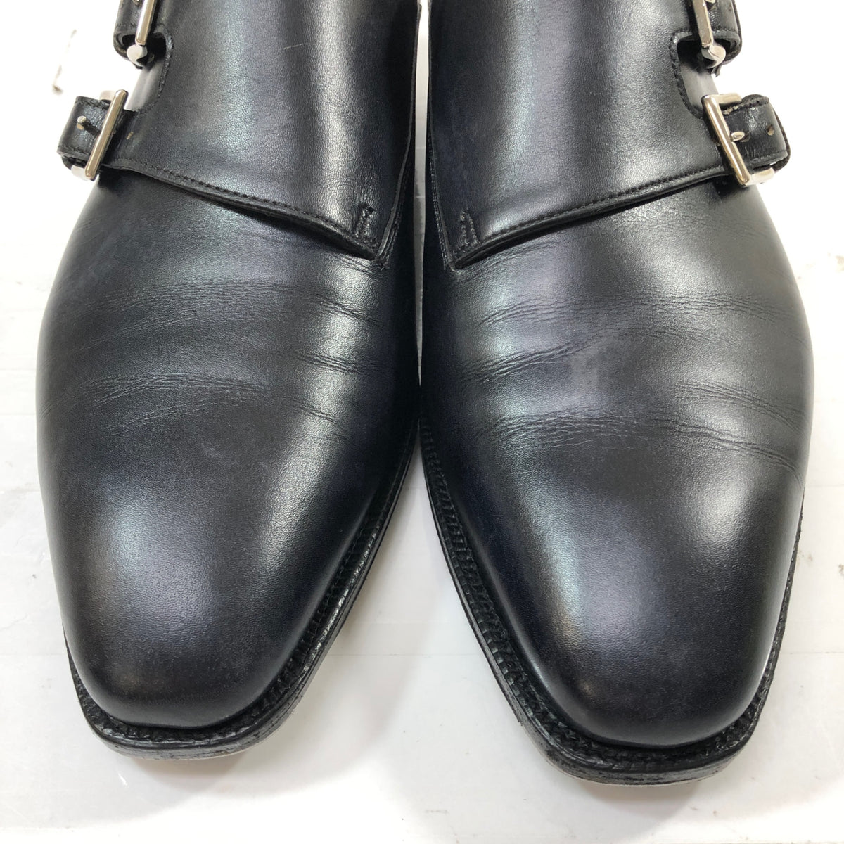 【JOHN LOBB】ジョンロブ レザーシューズ チャペル カーフ ダブルモンク 8000ラスト サイズ6.5E メンズ ブラック CHAPEL