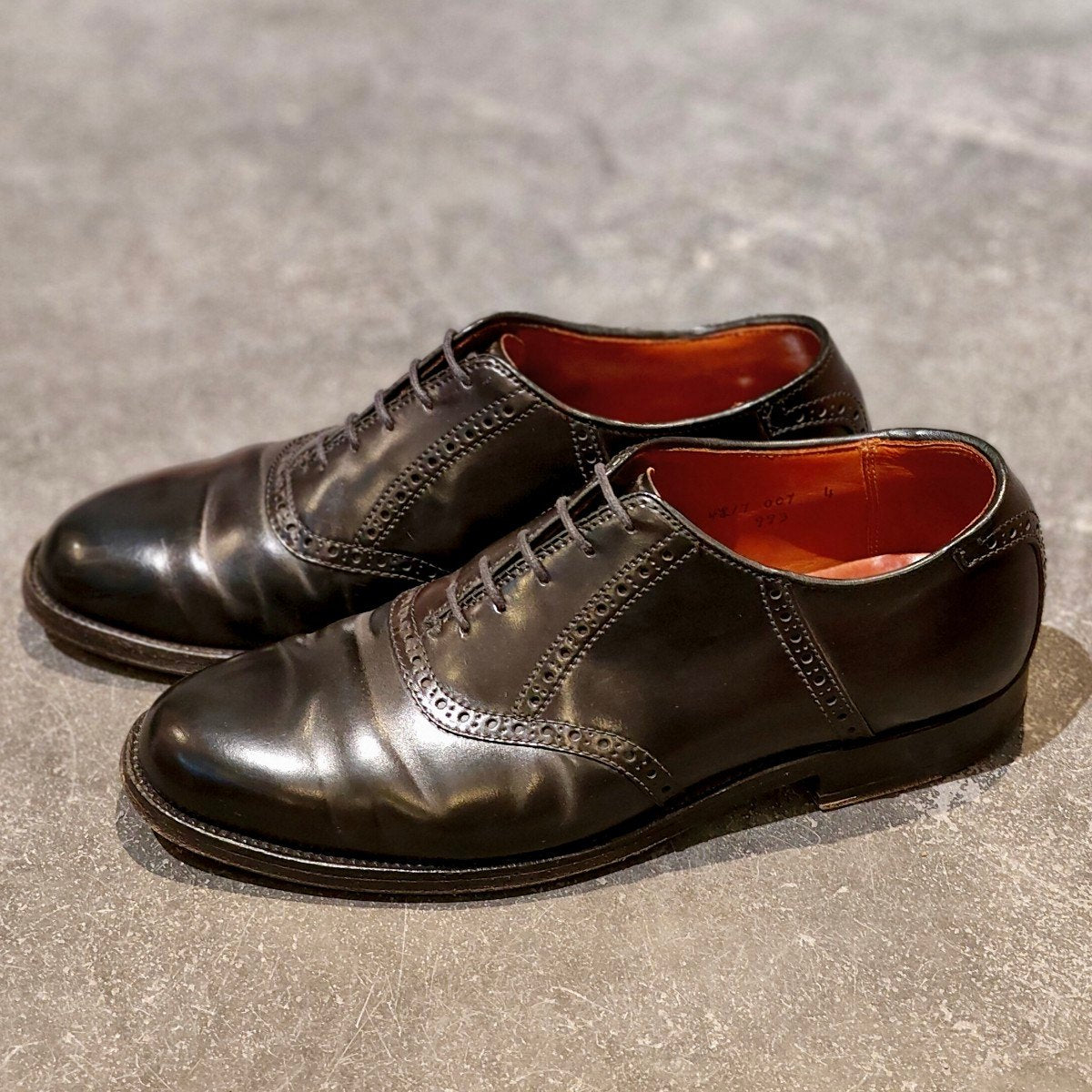 美品【ALDEN】オールデン シップス別注 993 サドル コードバン ブラック サイズ US7.5D バリーラスト