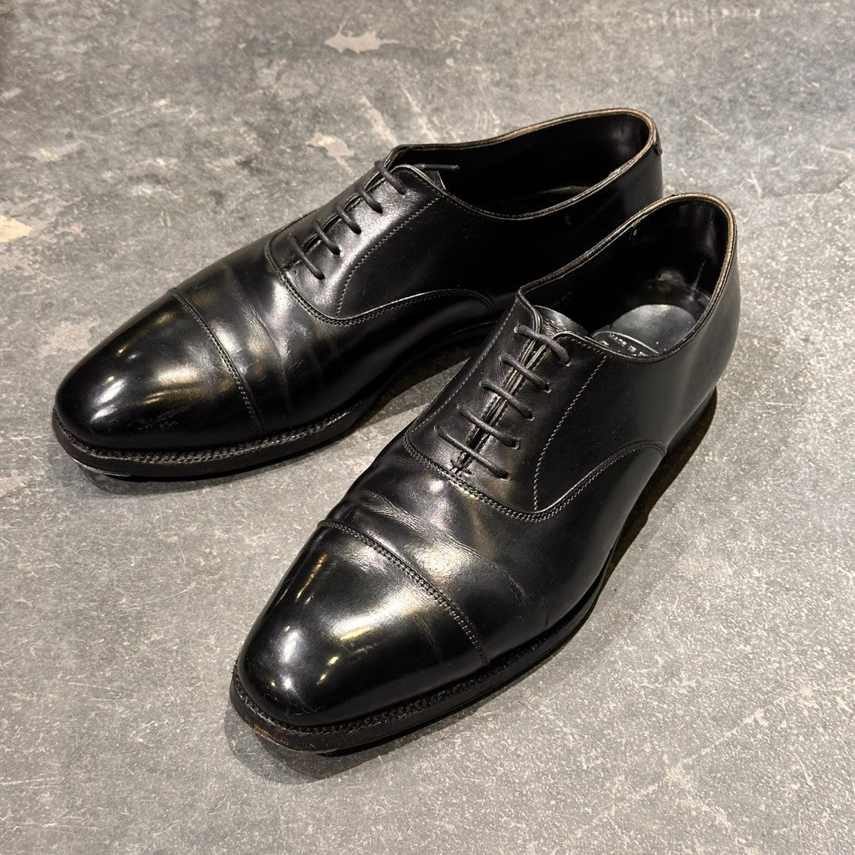 【CROCKETT&JONES】クロケット&ジョーンズ ストレートチップ オードリー カーフ ブラック サイズUK6D 337ラスト