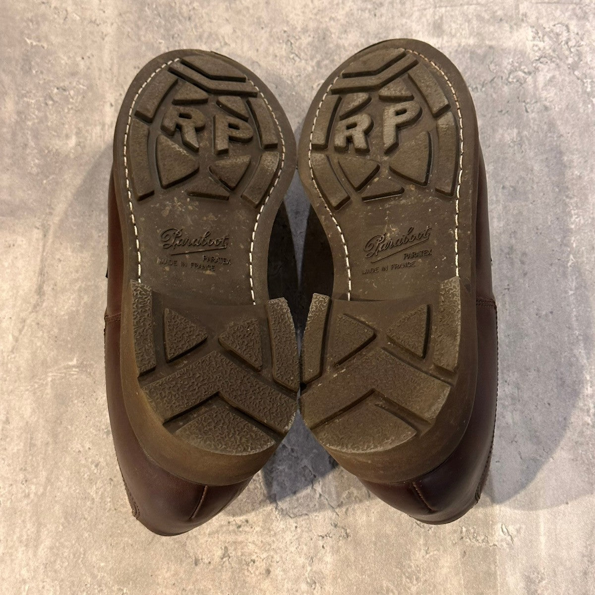 美品【Paraboot】パラブーツ シャンボ―ド Uチップ カーフ ブラウン サイズUK8.5