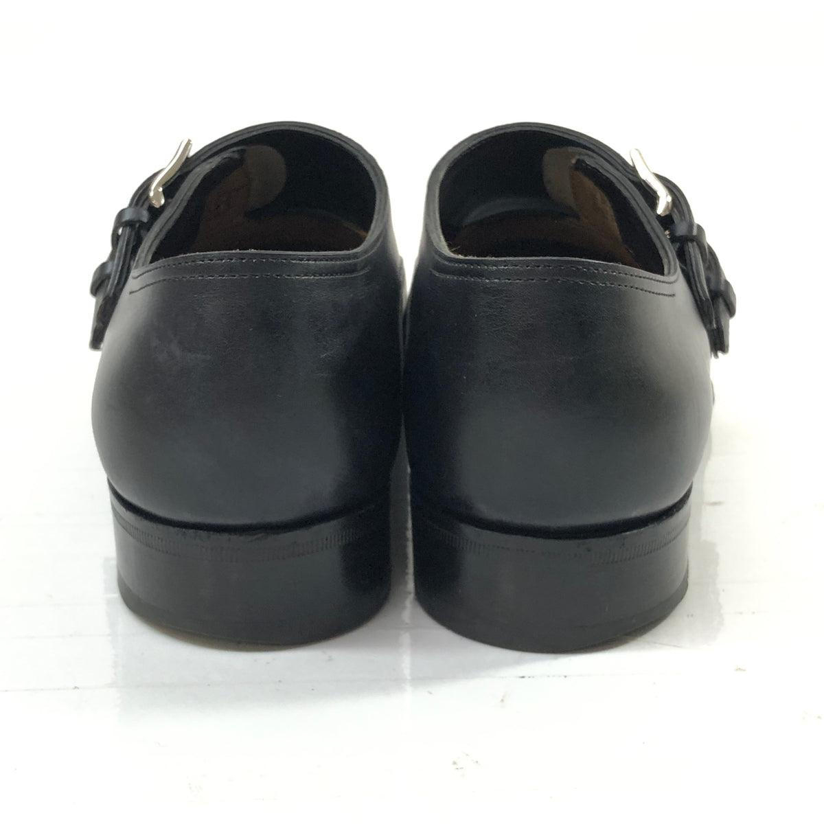 【JOHN LOBB】ジョンロブ レザーシューズ チャペル カーフ ダブルモンク 8000ラスト サイズ6.5E メンズ ブラック CHAPEL