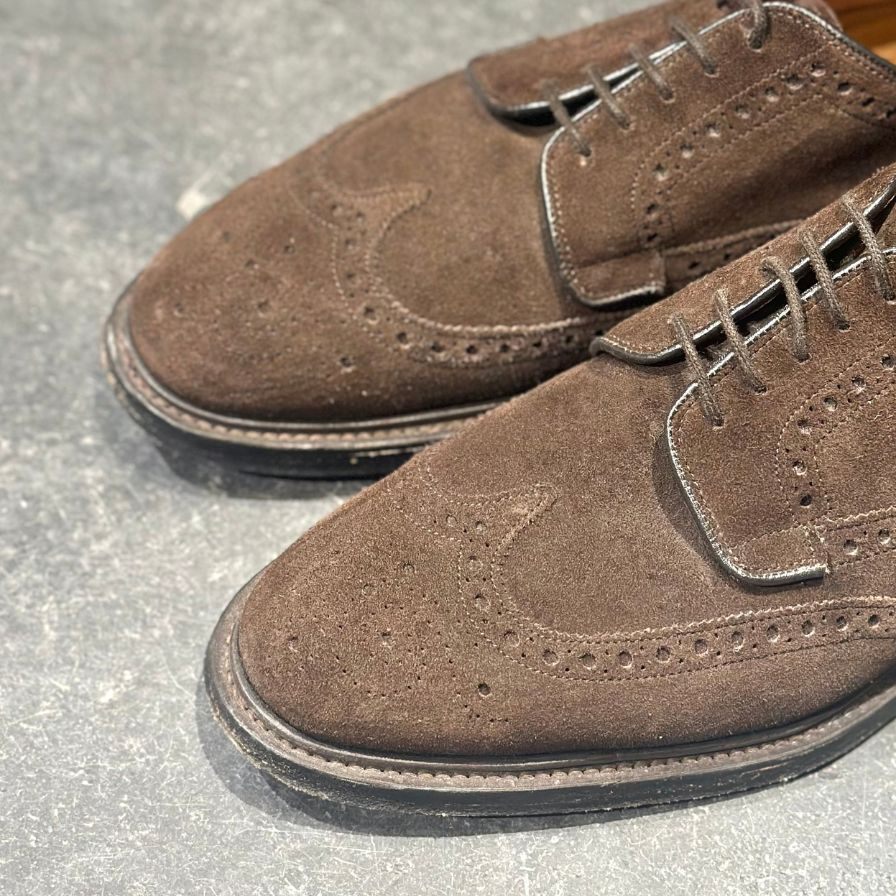 【JOSEPH CHEANEY】ジョセフ チーニー  ビジネスシューズ スエード ブラウン（茶系） サイズ 7.5 ラスト