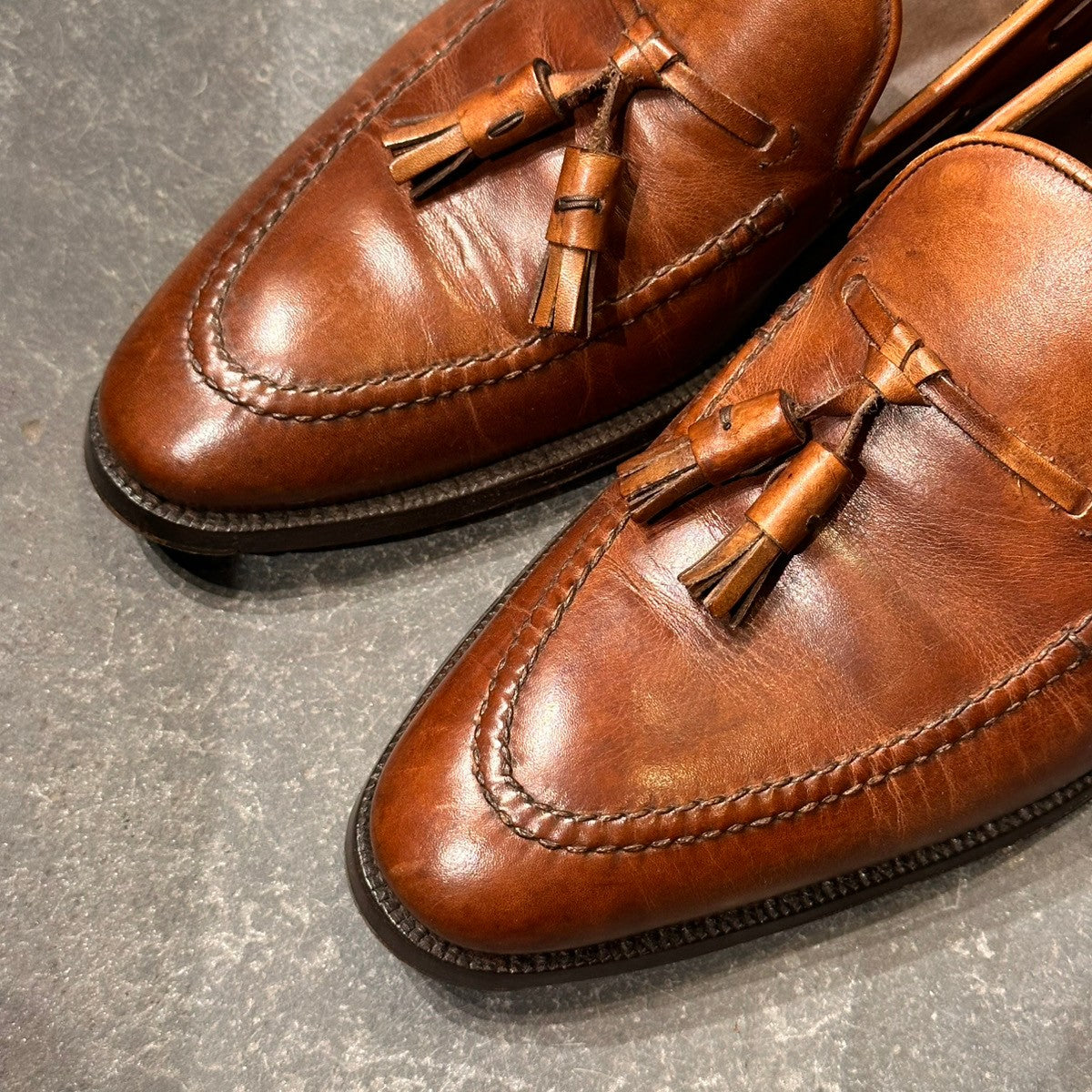 【F.lli Giacometti】フラテッリ ジャコメッティ FG190 タッセルローファー カーフ ブラウン サイズ40