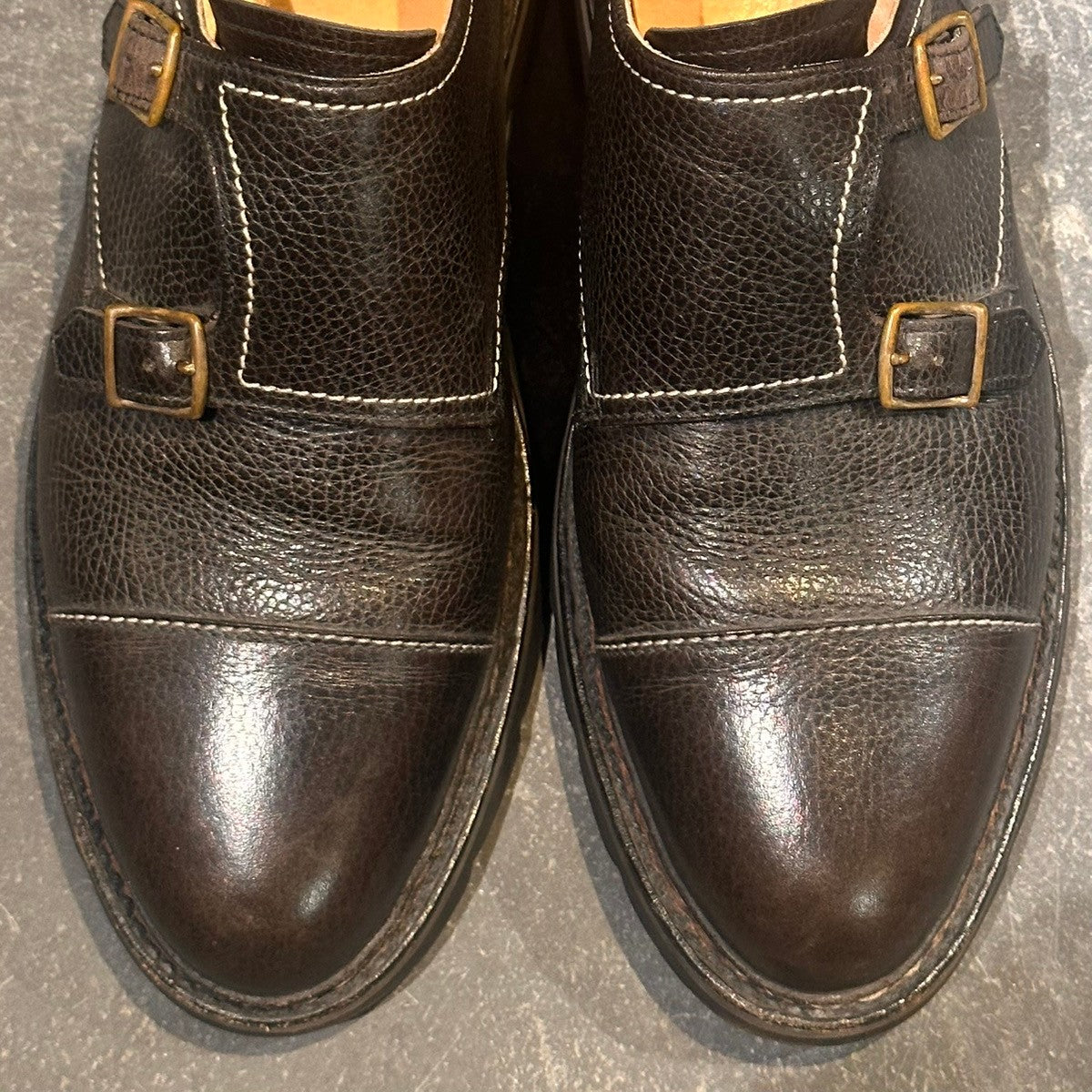 希少【JOHN LOBB】ジョンロブ ウィリアム コテージライン ダブルモンク グレインレザー ブラック サイズ不明(UK7.5相当)