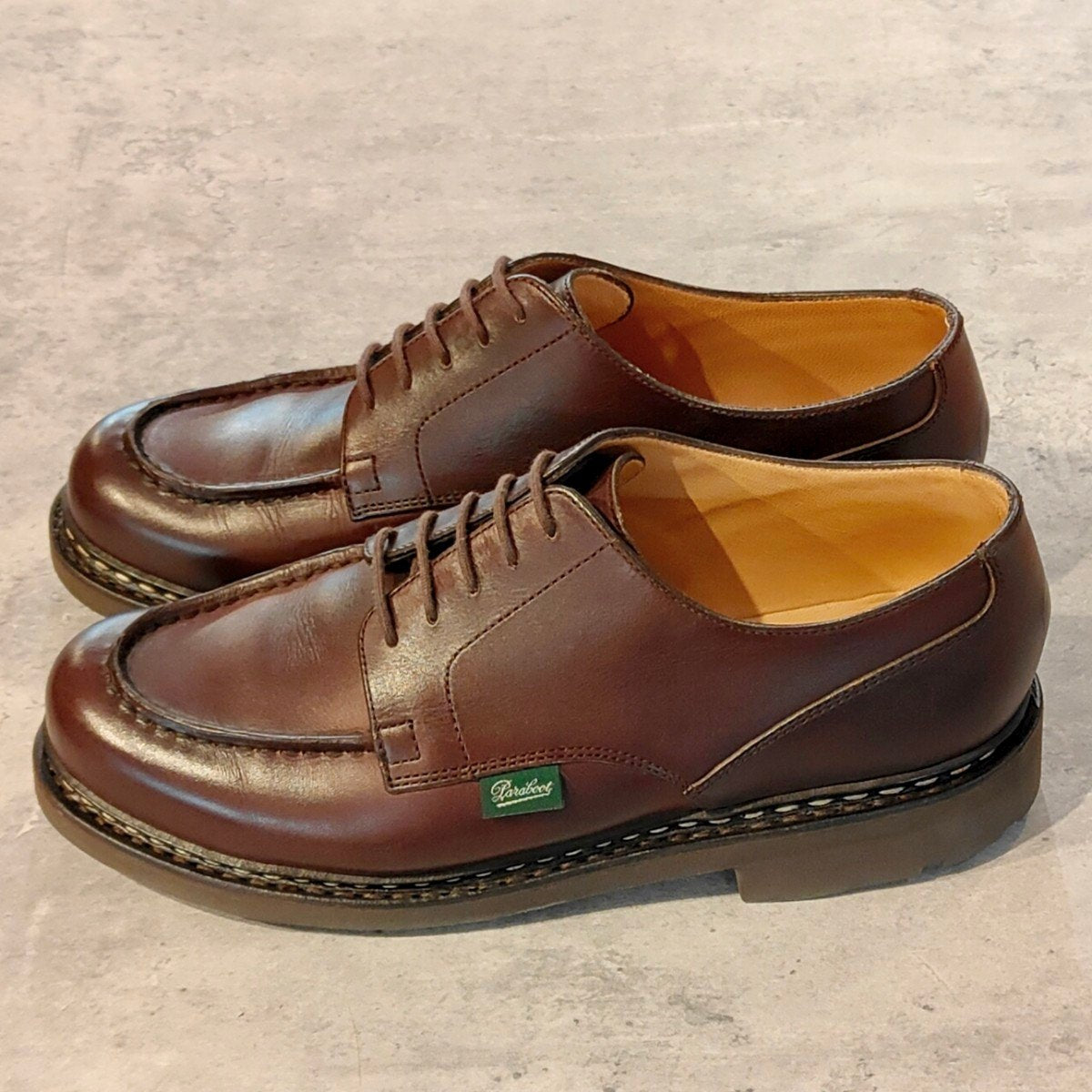 使用数回【Paraboot】パラブーツ シャンボード Uチップ リスレザー ブラウン サイズ UK7 参考定価￥110,000-