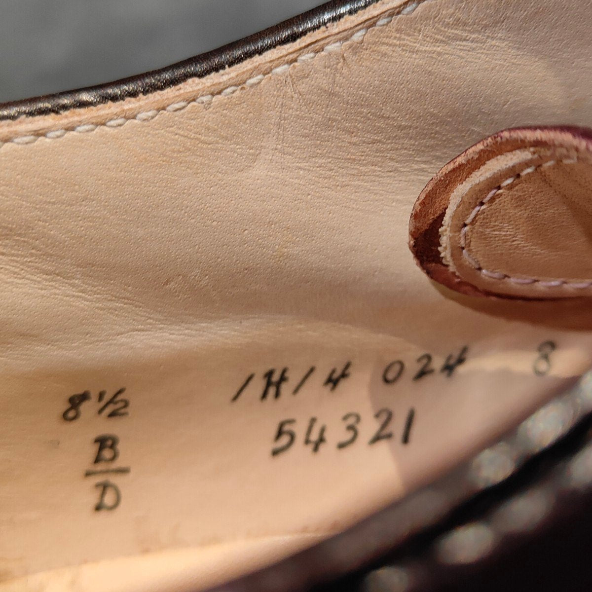 使用数回【ALDEN】オールデン 54321 Vチップ コードバン ダークバーガンディ US8.5D モディファイドラスト 参考定価￥217,800-