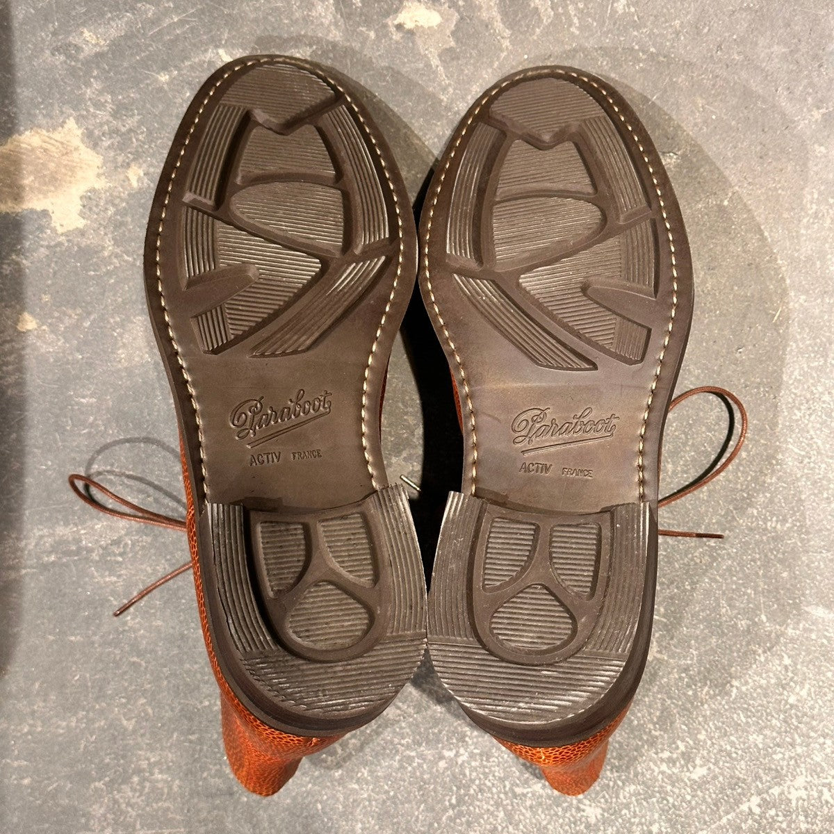 使用数回【PARABOOT】パラブーツ セリニャン Uチップ グレインレザー ブラウン サイズUK6