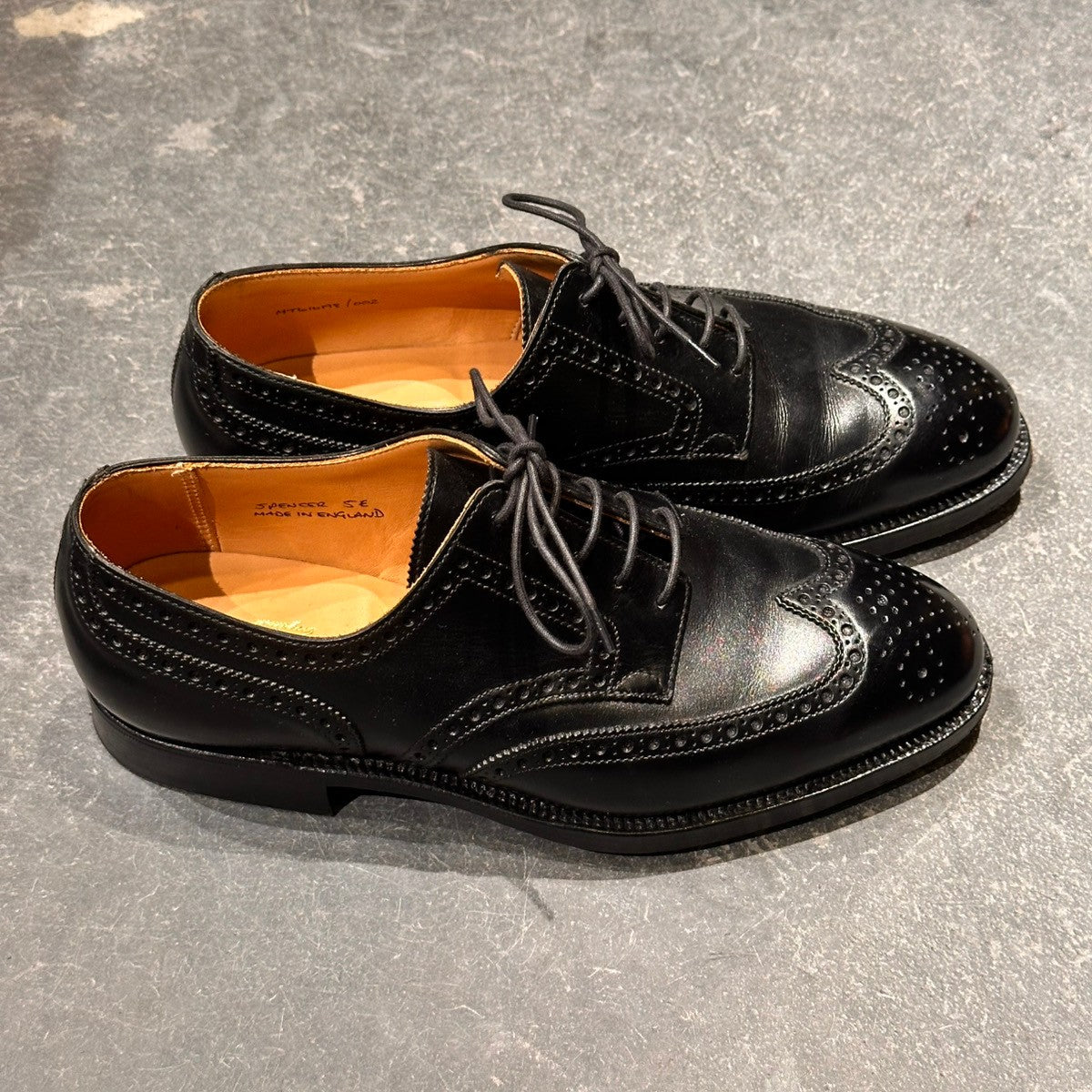 【Lloyd Footwear】ロイドフットウェア スペンサー マスターロイド ウイングチップ カーフ ブラック サイズUK5E