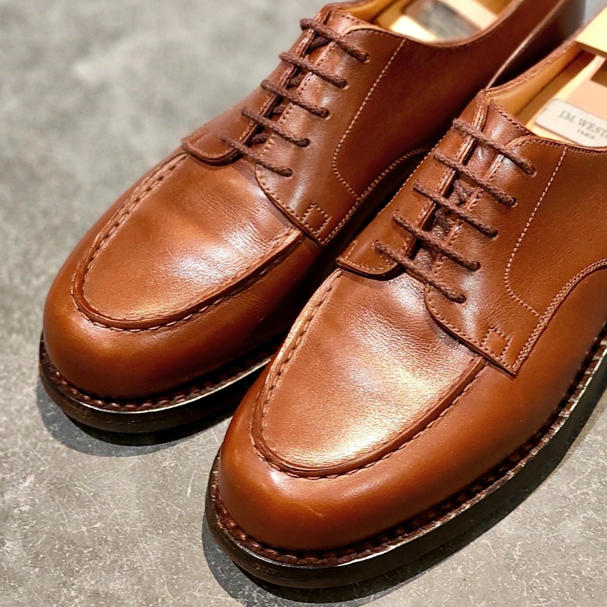 希少 極美品 【J.M.WESTON】ジェイエムウエストン 641 ゴルフ Uチップ ロシアンカーフ タンブラウン サイズ UK5C 31ラスト 参考定価￥209,000-