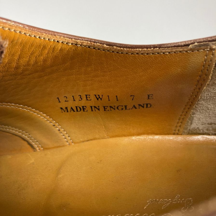 【Lloyd Footwear】ロイドフットウェア レザーシューズ ストレートチップ カーフ 1213 ブラウン サイズUK7E