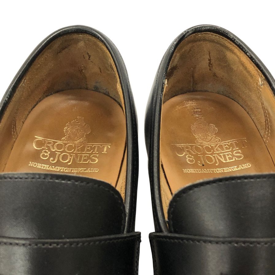 【CROCKETT&JONES】クロケット&ジョーンズ  ローファー カーフ ブラック（黒） サイズ UK7.5E ラスト