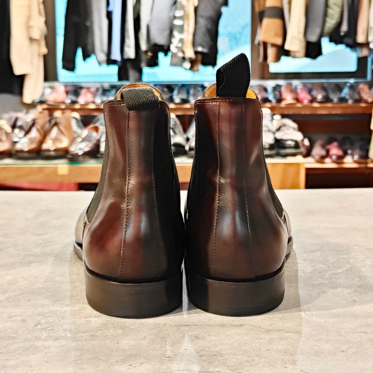 使用数回【JOHN LOBB】ジョンロブ ローリー サイドゴアブーツ ミュージアムカーフ ブラウン サイズUK7.5E 8695ラスト 参考定価￥399,300-