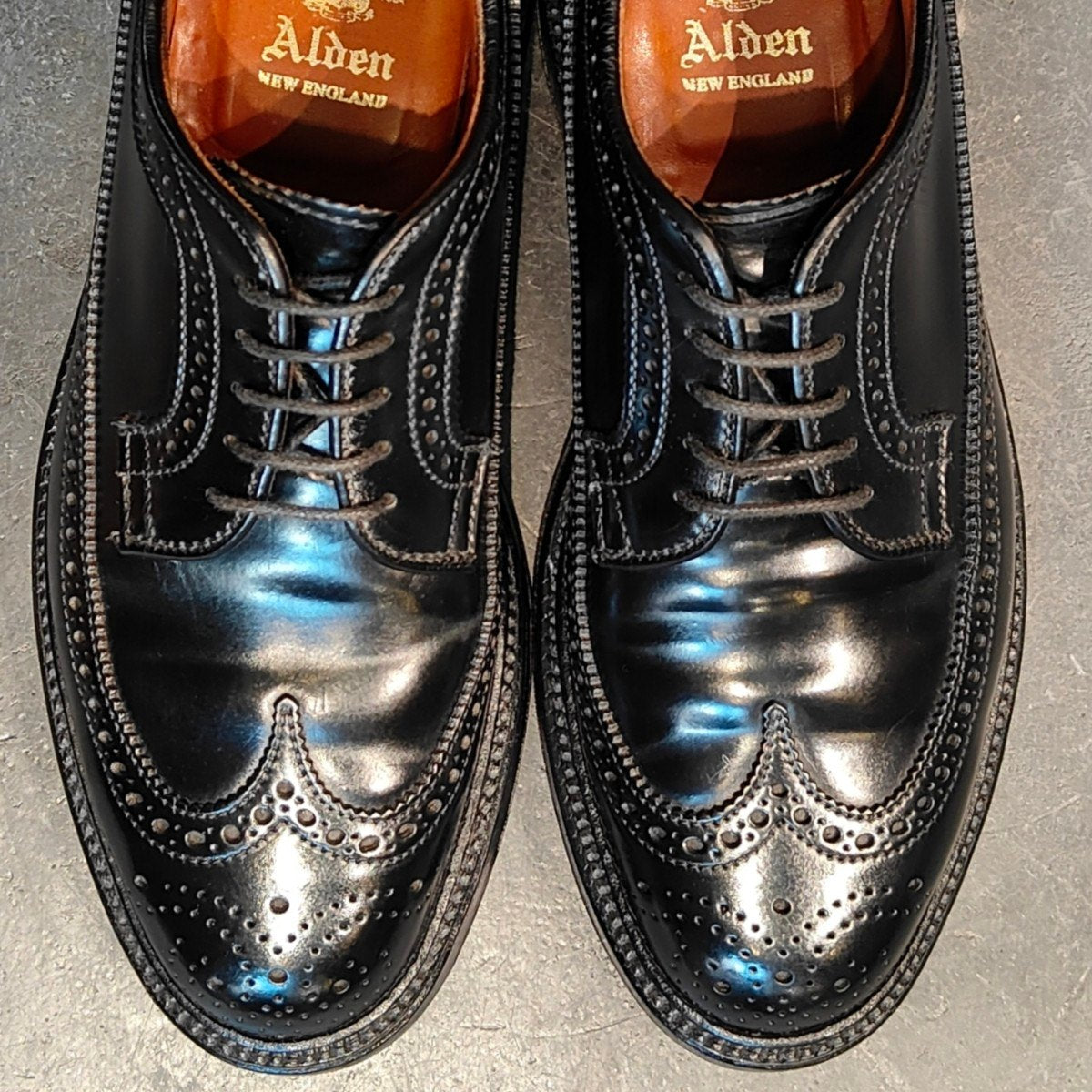 極美品【ALDEN】オールデン 9751 LWB コードバン ブラック サイズ US6.5D バリーラスト 参考定価￥214,500-