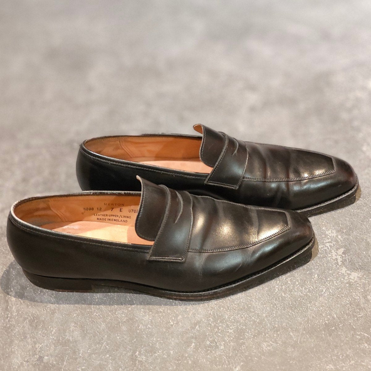 【Crockett&Jones】クロケット&ジョーンズ メルトン ローファー カーフ ブラック サイズUK7E