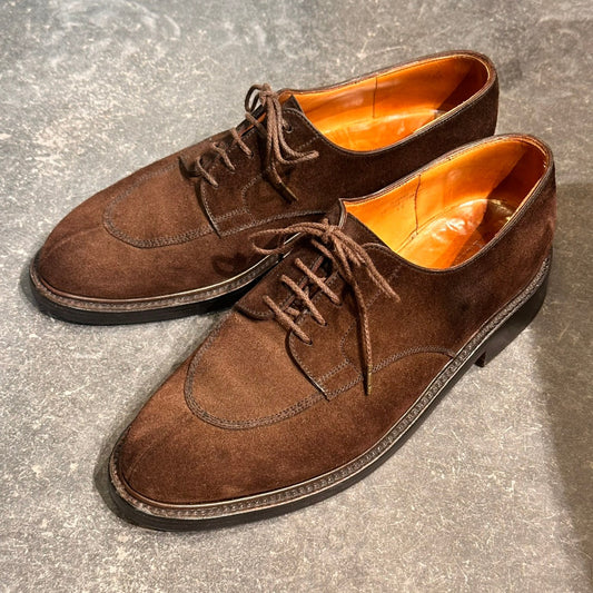 【J.M.WESTON】ジェイエムウエストン ハーフハント 598 旧ロゴ スエード ブラウン サイズUK6C 22ラスト