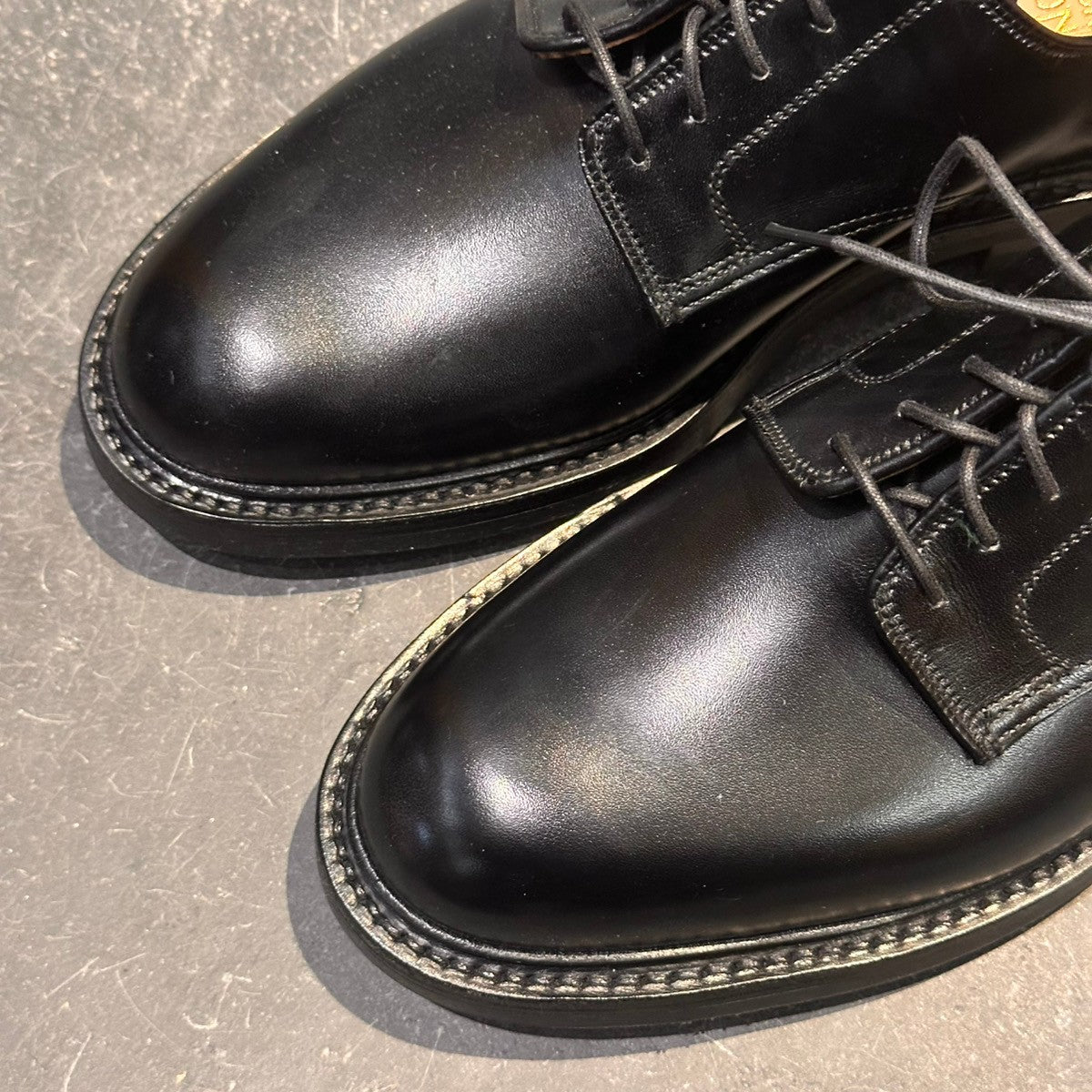 試着程度極美品【CROCKETT&JONES】クロケット＆ジョーンズ セッジムーア3 プレーントゥ カーフ ブラック サイズUK5E 378ラスト