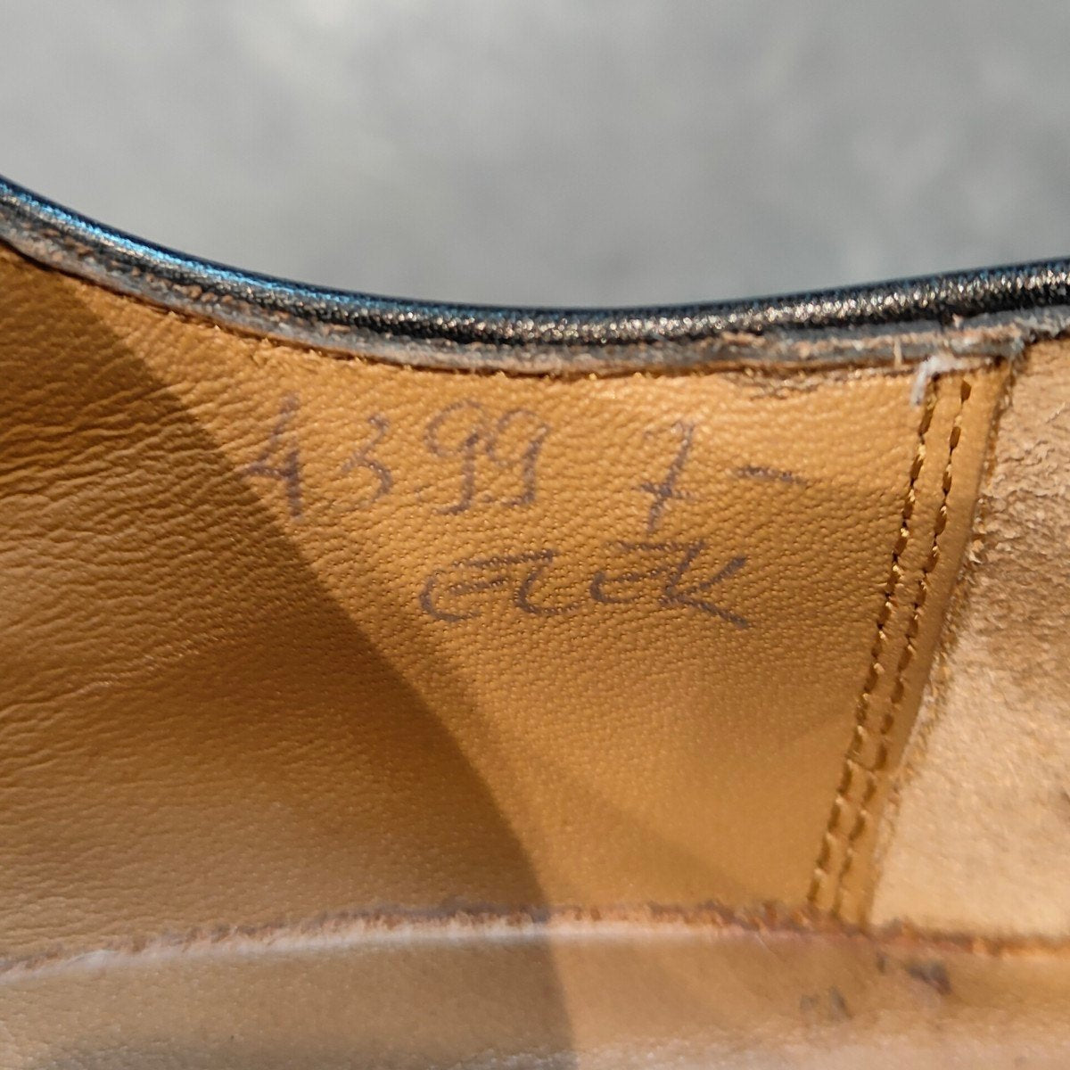 希少 美品 【HEINRICH DINKELACKER】ハインリッヒディンケラッカー  プレーントゥ カーフ ブラック サイズ UK7.5 BUDAラスト