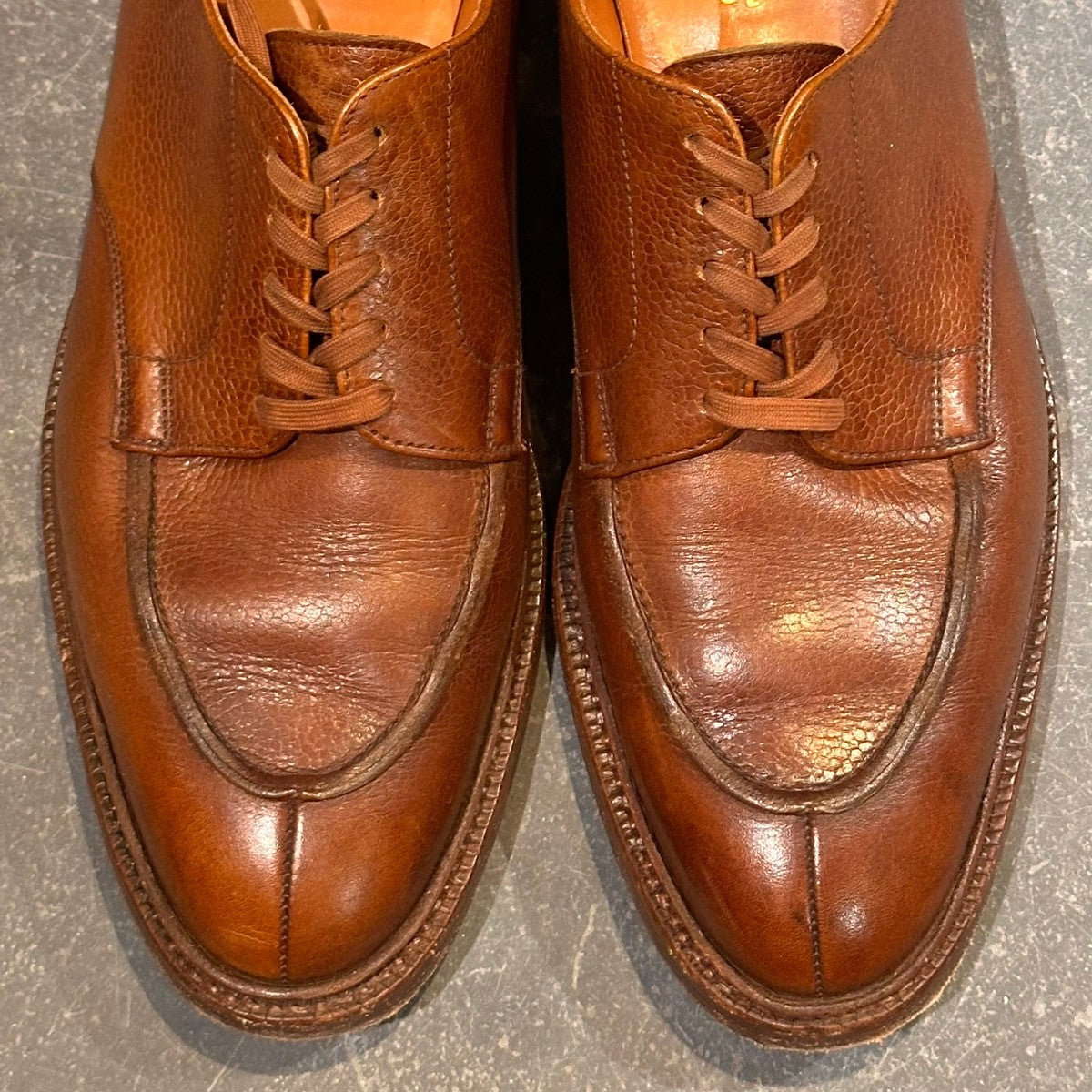 【POLO RALPHLAUREN】ポロラルフローレン Uチップ グレインレザー ブラウン サイズUK9.5D