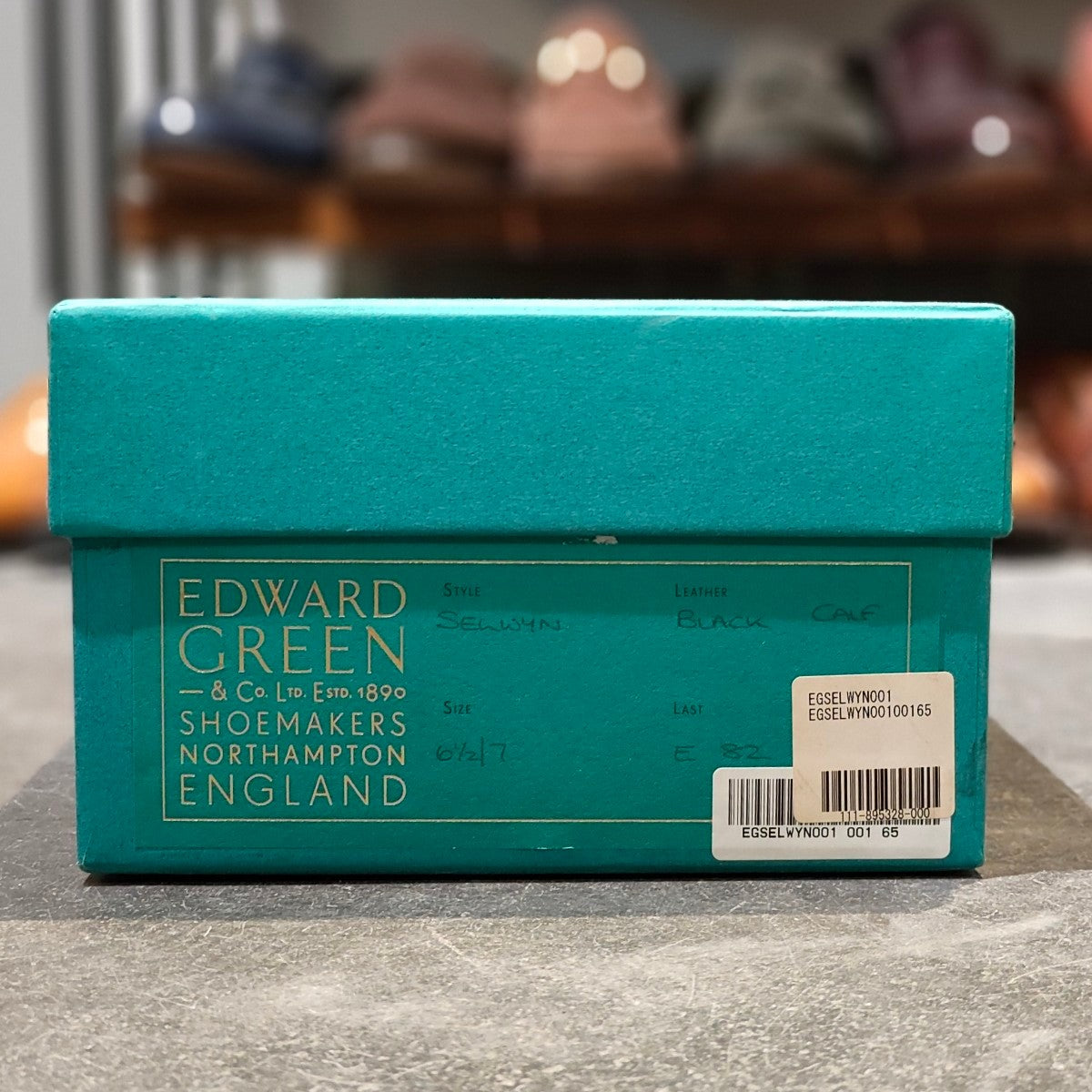 美品 【EDWARD GREEN】エドワードグリーン セルウィン サイドエラスティック カーフ ブラック サイズUK6.5E 82ラスト