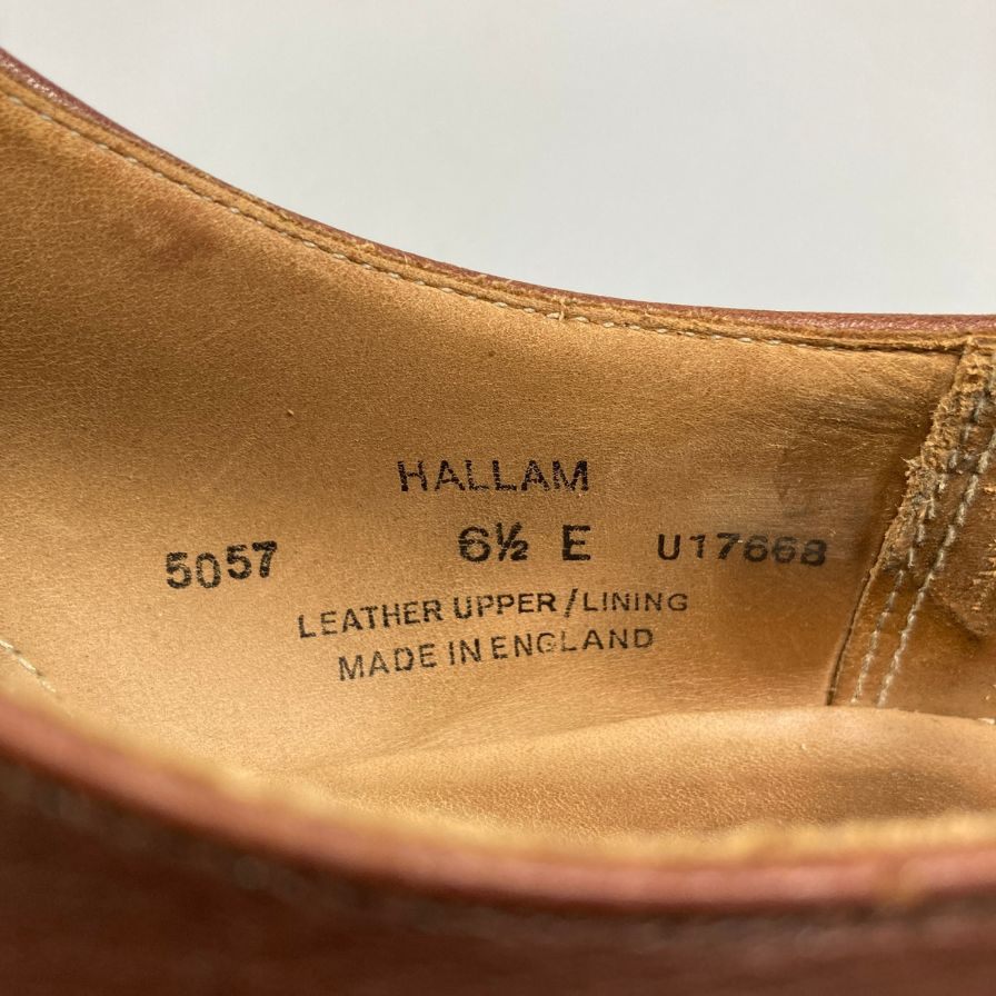 【CROCKETT&JONES】クロケット&ジョーンズ ストレートチップ ハラム ダークブラウン サイズ6.5E HALLAM