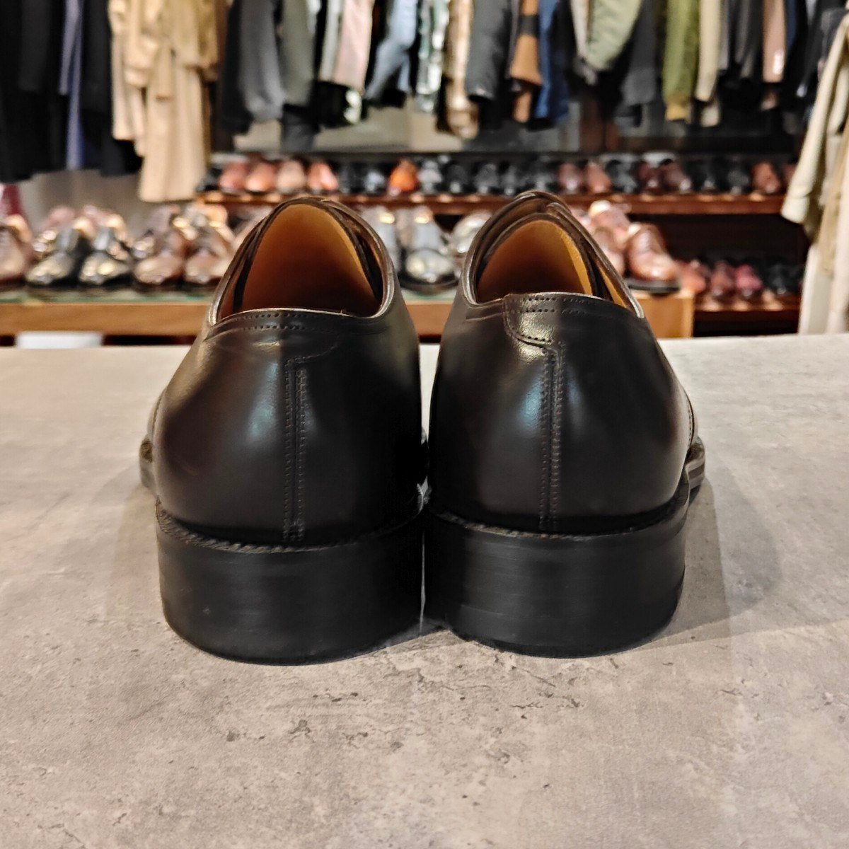 希少 未使用【JOHNLOBB】ジョンロブ アビントン プレーントゥ カーフ ダークブラウン サイズ UK8EE 2010ラスト