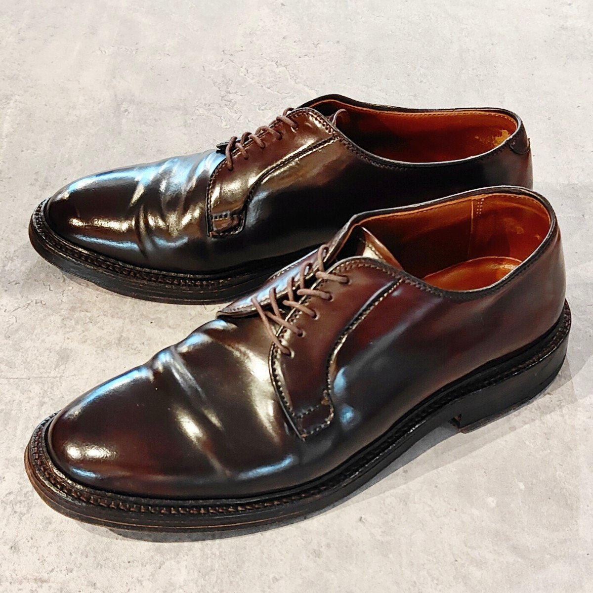 【ALDEN】オールデン 990 プレーントゥ コードバン ダークバーガンディ サイズ US6.5D バリーラスト 参考定価￥236,500-