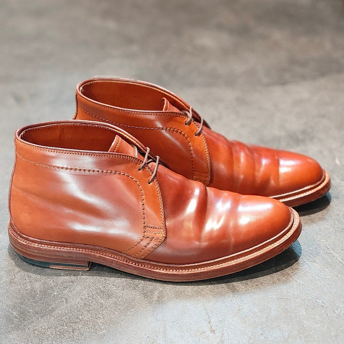 希少【ALDEN】オールデン バーニーズニューヨーク別注 1473 チャッカブーツ コードバン ウイスキー サイズ US8.5D バリーラスト