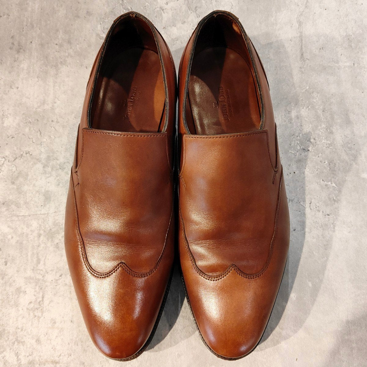 【JOHNLOBB】ジョンロブ ワーウィック ウイングチップ ローファー カーフ ブラウン サイズUK5EE 7000ラスト