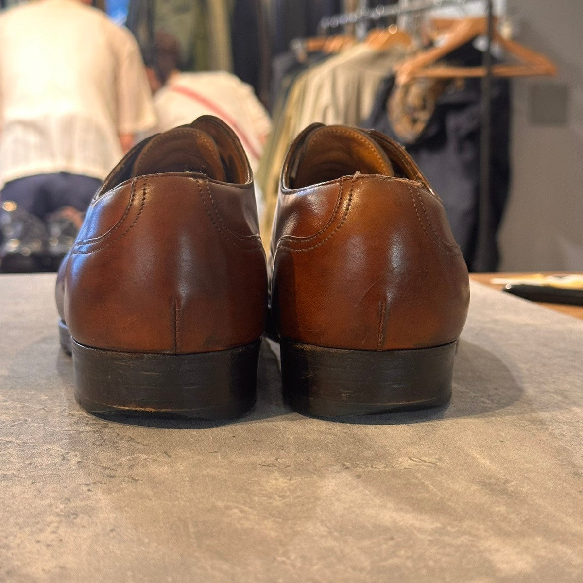 【BARNEYS NEW YORK】バーニーズニューヨーク 17110 エドワードグリーン製 Uチップ カーフ ブラウン サイズUK7 32ラスト