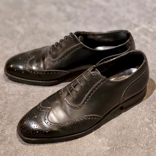 美品【GEORGE CLEVERLEY】ジョージクレバリー 8427-12 ウイングチップ アデレード ブラック サイズUK6E 318ラスト