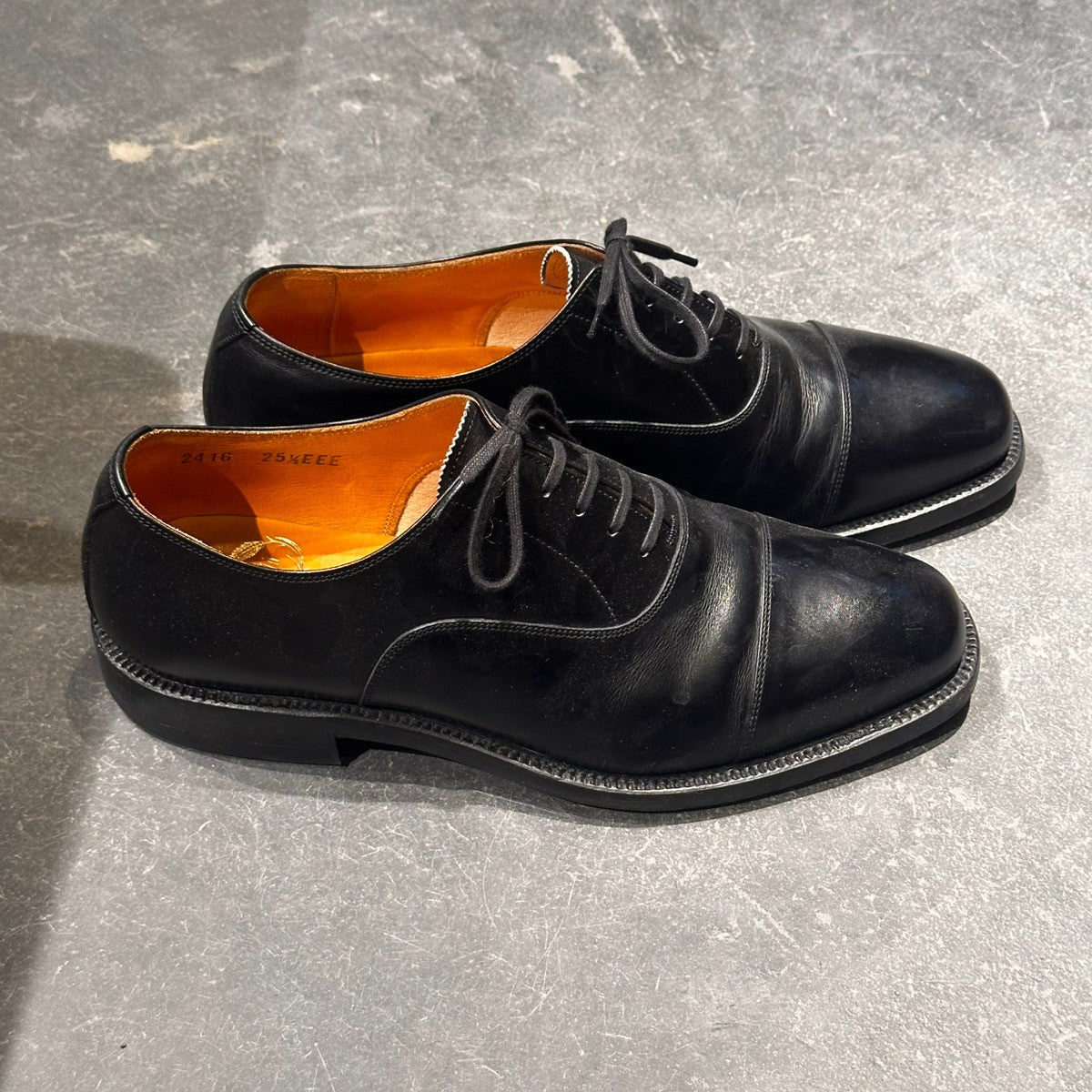 【SCOTCH GRAIN】スコッチグレイン 2416 ストレートチップ カーフ ブラック サイズ25.5EEE