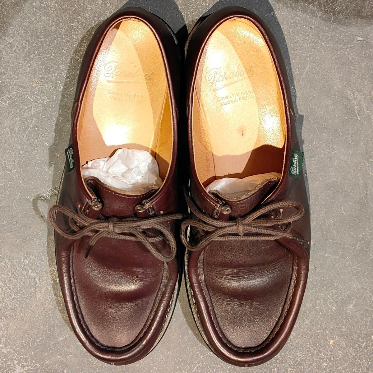 極美品【Paraboot】パラブーツ ミカエル チロリアン リスレザー カフェ サイズ41 参考定価￥94,600-