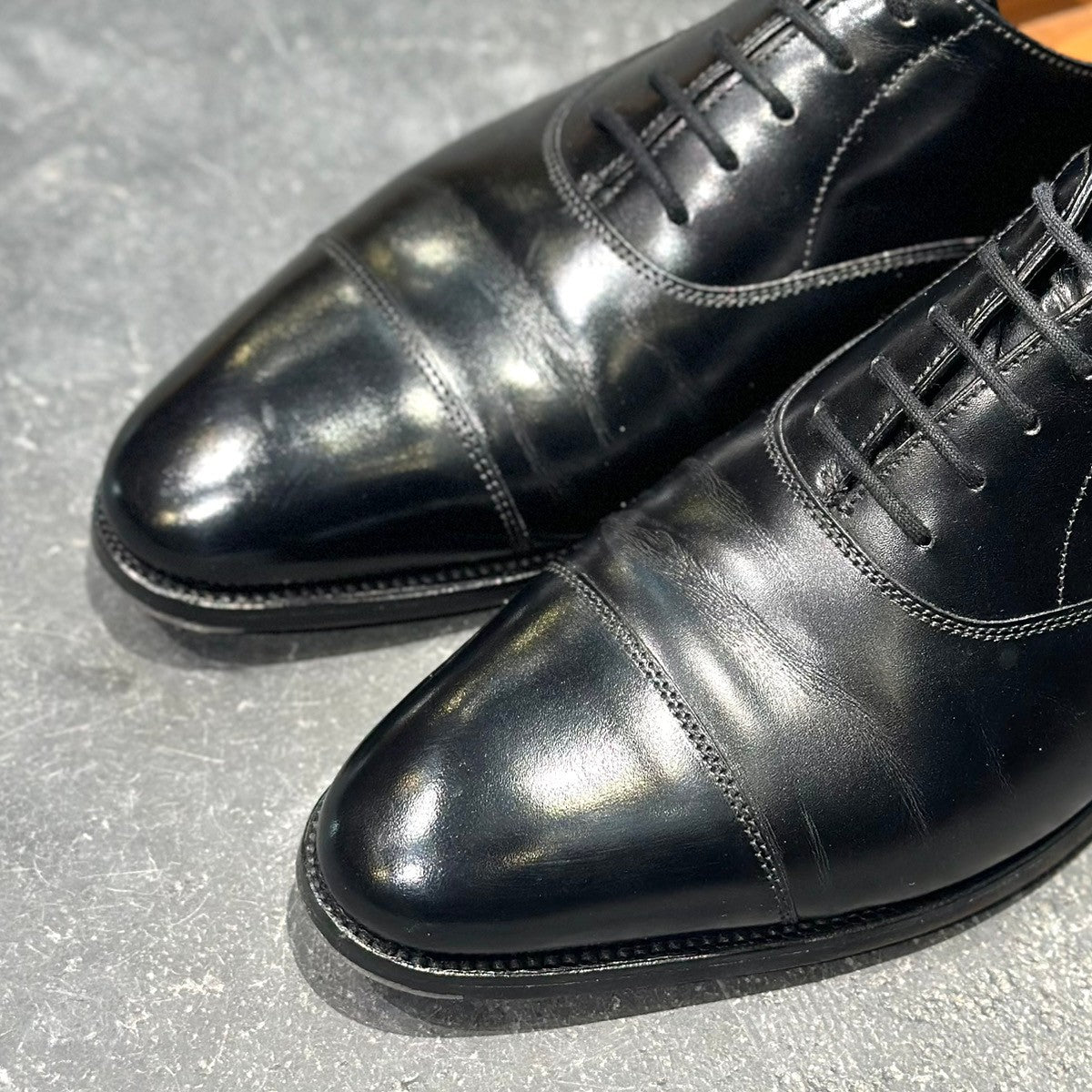 極美品【JOHNLOBB】ジョンロブ シティ2 ストレートチップ カーフ ブラック サイズUK6D 7000ラスト