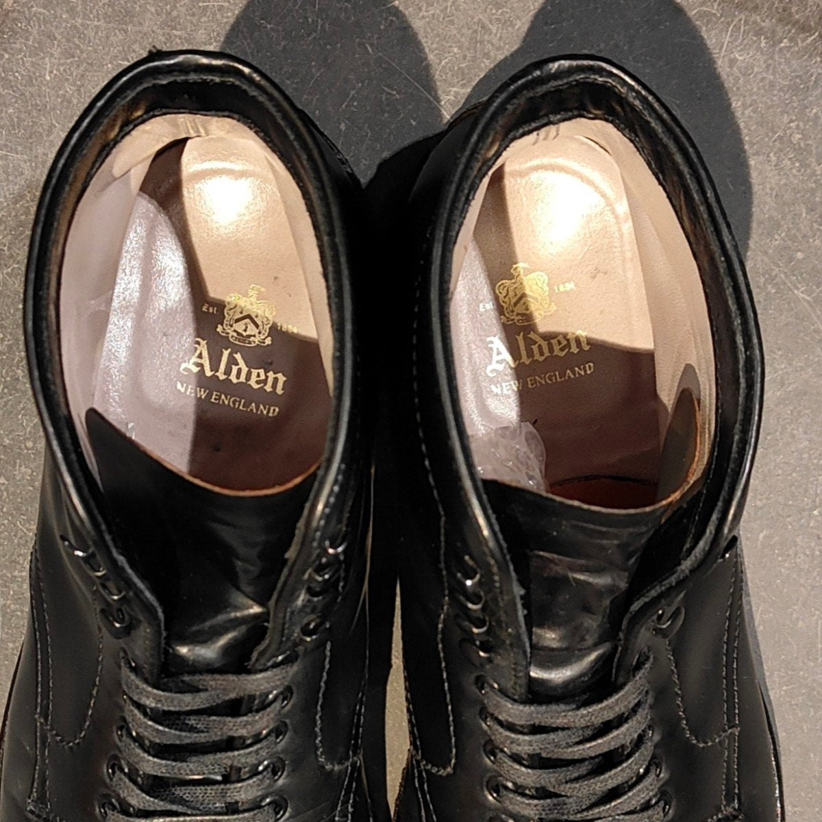 使用数回【ALDEN】オールデン 4545H R品  NST タンカーブーツ コードバン ブラック サイズUS8D ミリタリーラスト参考定価￥236,500-