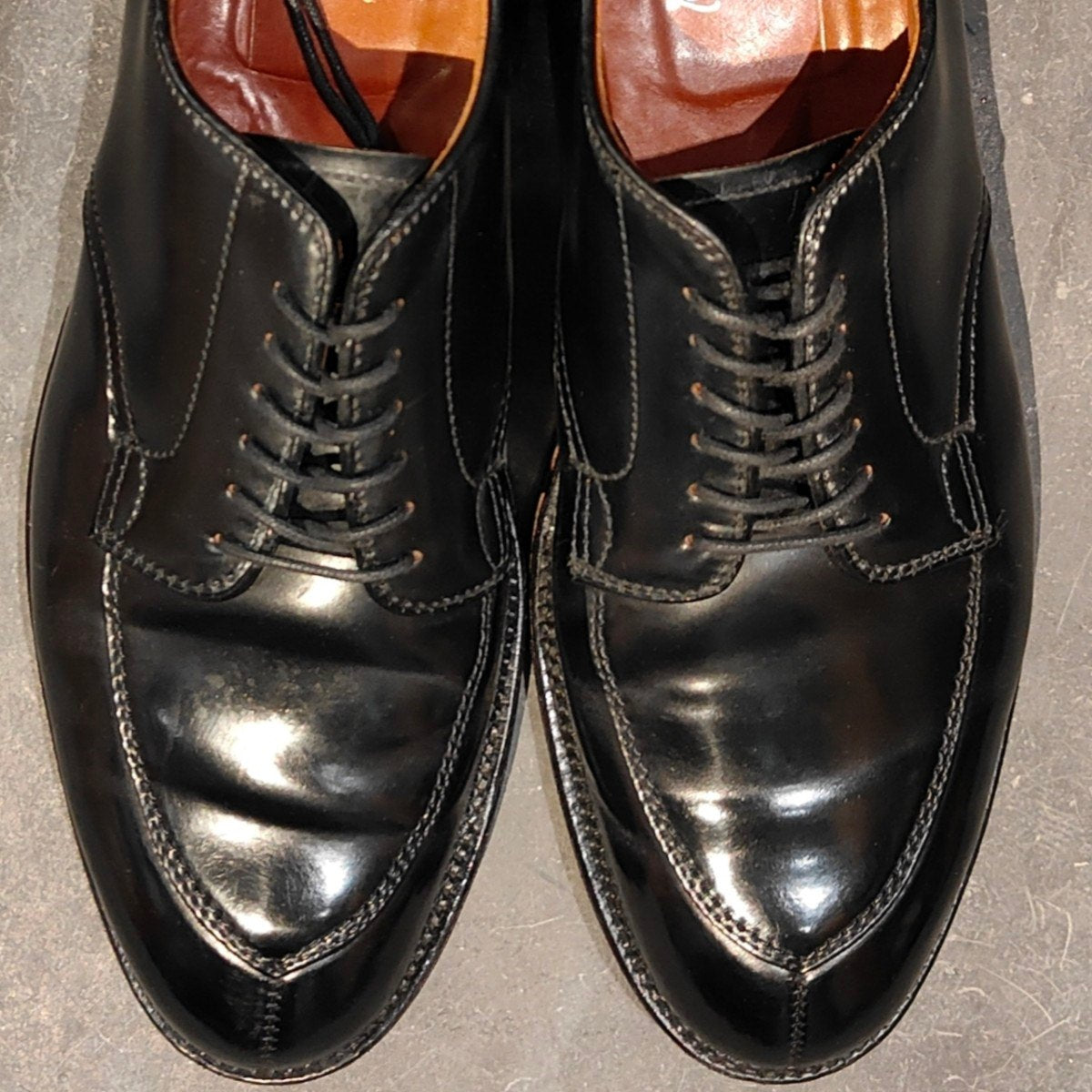希少 使用数回 【ALDEN】オールデン レザーソウル別注 87150 Vチップコードバン ブラック サイズ US8.5D バリーラスト