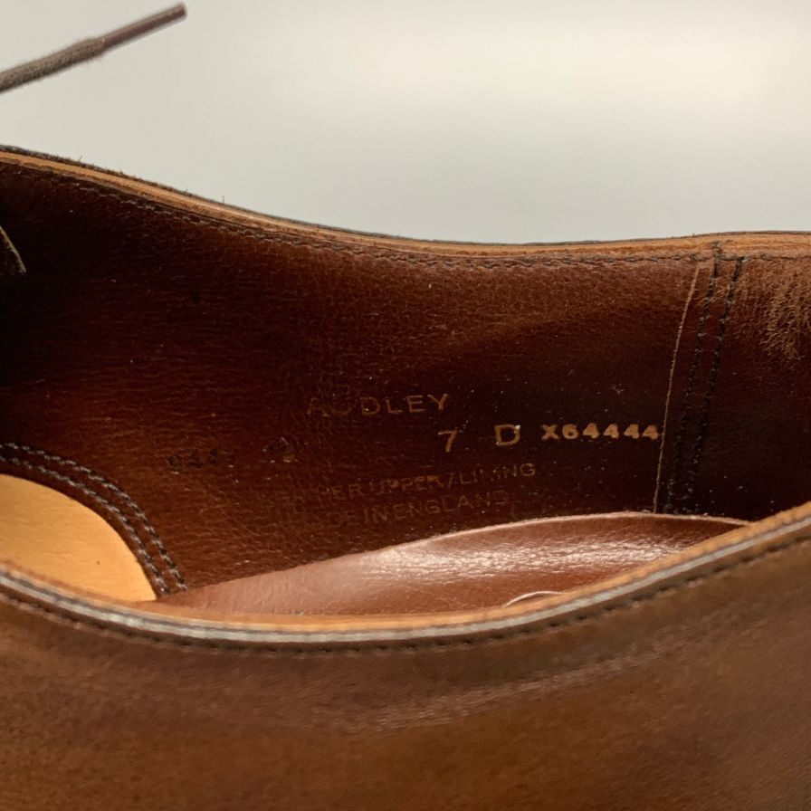 【CROCKETT&JONES】クロケット&ジョーンズ 9447 ビジネスシューズ カーフ ブラウン（茶系） サイズ 7D ラスト