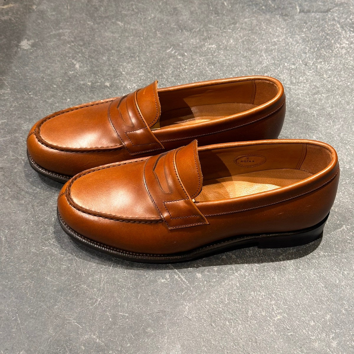 未使用品【RAYMAR】レイマー アトラス コインローファー カーフ ブラウン サイズUS6