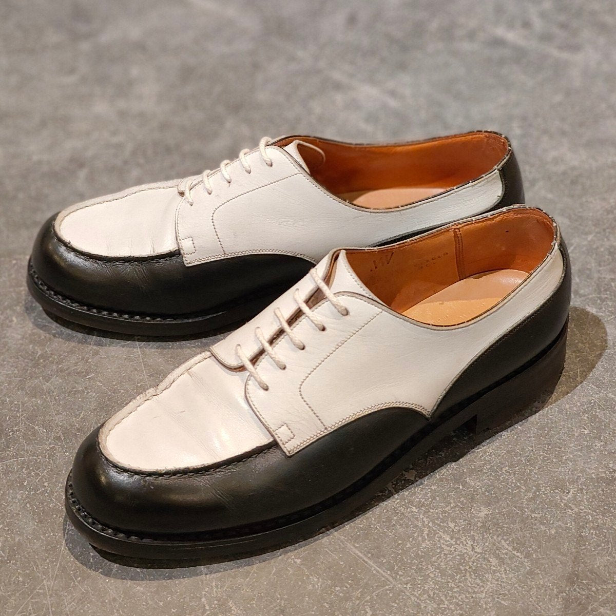 【J.M.WESTON】ジェイエムウエストン ウエストンヴィンテージ 641 ゴルフ Uチップ ボックスカーフ ブラックホワイト サイズ UK8C 31ラスト