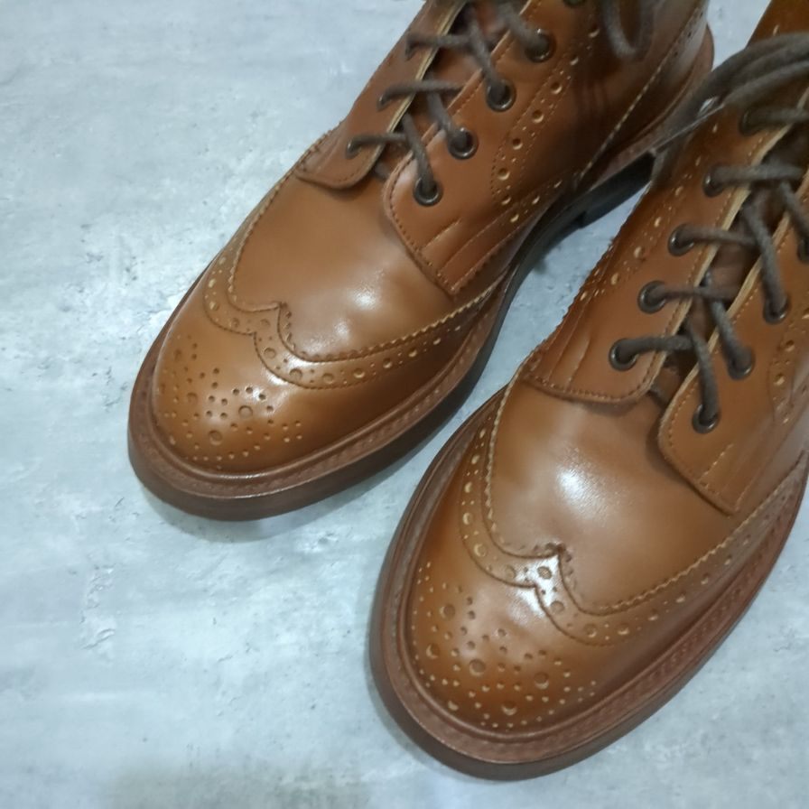 【Tricker's】トリッカーズ M2508 カントリーブーツ カーフ メンズ サイズUK7.5 ブラウン