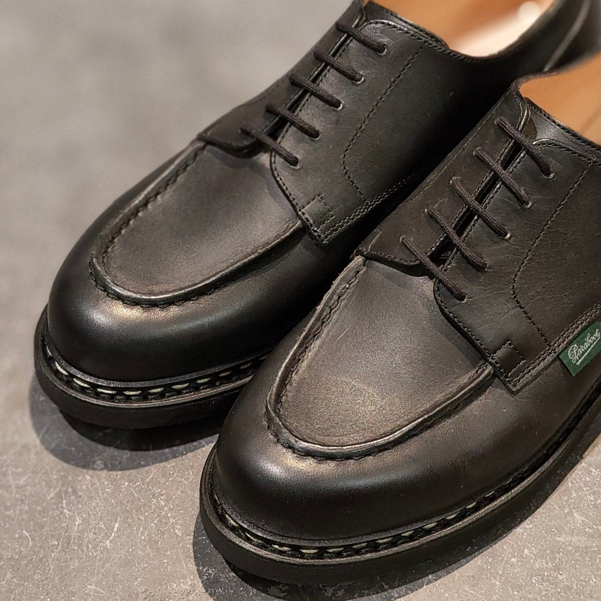 新品未使用【Paraboot】パラブーツ シャンボード Uチップ リスレザー ブラック サイズ UK6.5 参考定価￥99,000-