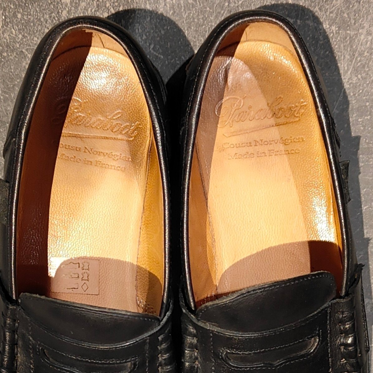 【PARABOOT】パラブーツ ランス コインローファー リスレザー ブラック サイズUK6 参考定価￥96,800-