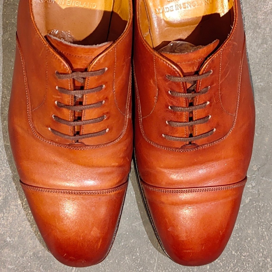 【GRENSON】グレンソン ストレートチップ カーフ ブラウン サイズUK6.5F