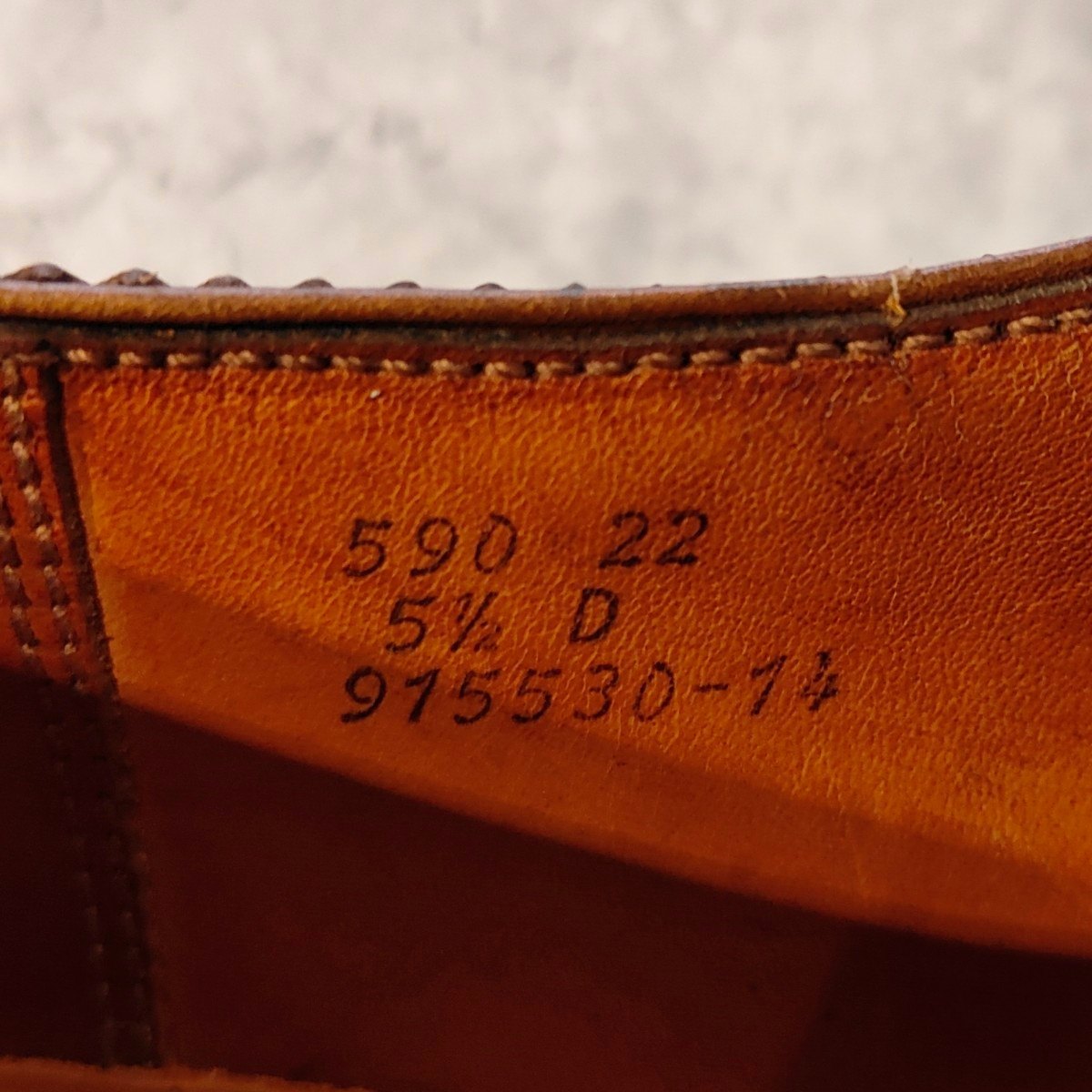 【J.M.WESTON】ジェイエムウエストン 590 トリプルソールダービー 旧旧ロゴ  ウイングチップ カーフ タンブラウン サイズUK5.5D 22ラスト 参考定価￥297,000-