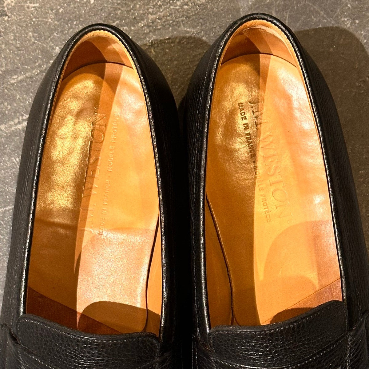 美品【J.M. WESTON】ジェイエムウエストン 180 シグニチャーローファー シボレザー ブラック サイズUK6.5D 41ラスト