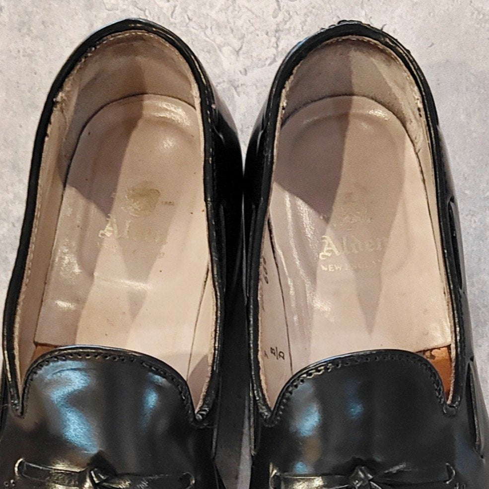 美品 【ALDEN】オールデン 664 タッセルローファー コードバン ブラック サイズUS7D アバディーンラスト 参考定価￥234,300-