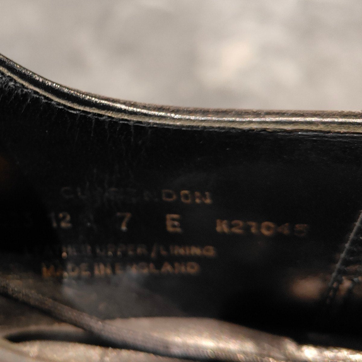 希少 極美品【CROCKETT&JONES】クロケット&ジョーンズ クラレンドン Uチップ カーフ ブラック サイズUK7E
