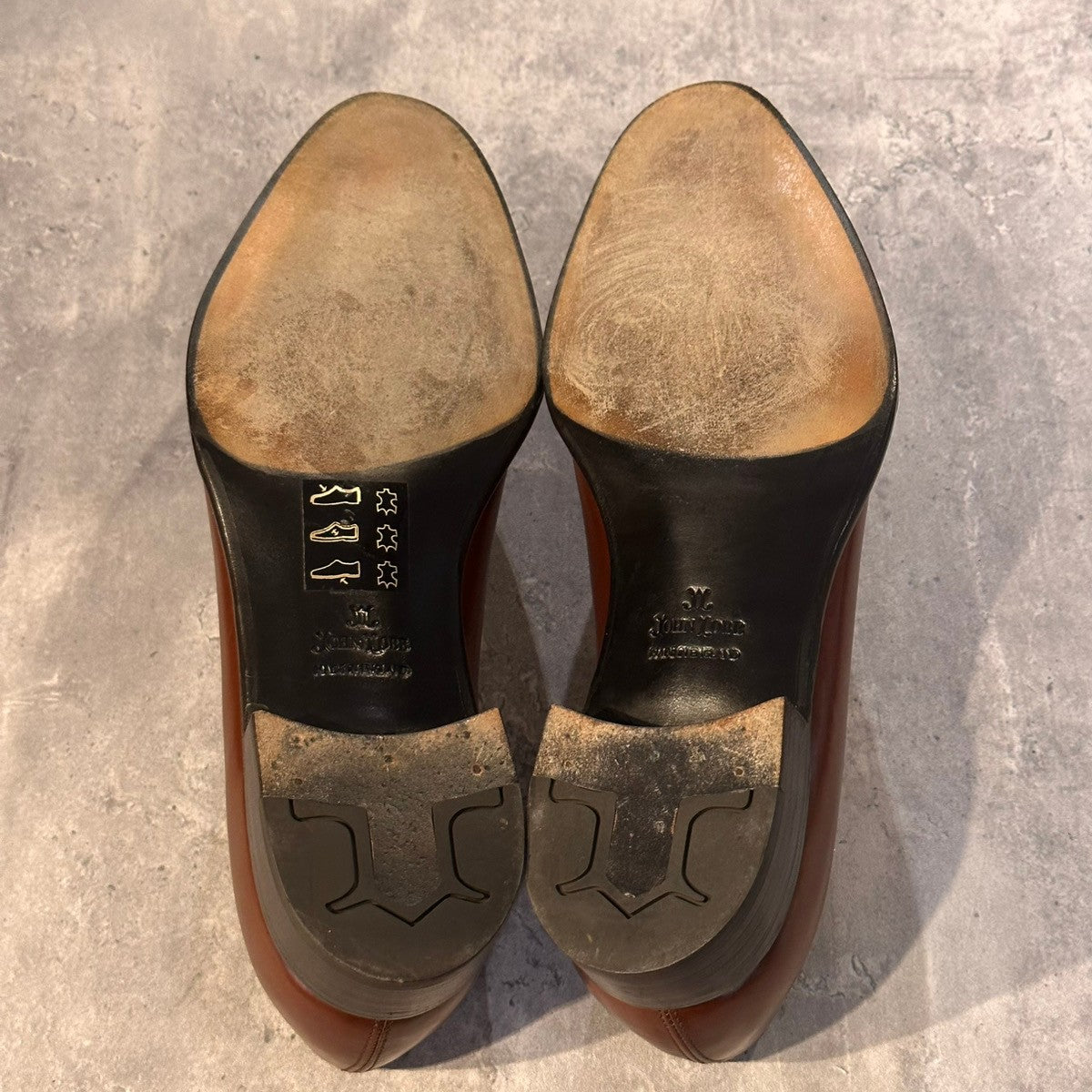 希少 美品【JOHN LOBB】ジョンロブ JOHN LOBB イヤーモデル 2007 メダリオン オックスフォード カーフ ブラウン サイズUK7.5E 1105ラスト